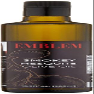 Emblem 100% Extra Virgin and Infused Olive Oil for Everyday Kitchen Use | Cold Extracted, Cooking & Baking | Non GMO, Keto, Vegan Friendly 500ml (Smokey Mesquite)