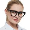 MARE AZZURO Large Cateye Blue Light Blocking Glasses Women, Ladies Computer Gaming Glasses for Digital Screen Eye Strain view 1