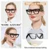 MARE AZZURO Large Cateye Blue Light Blocking Glasses Women, Ladies Computer Gaming Glasses for Digital Screen Eye Strain view 2