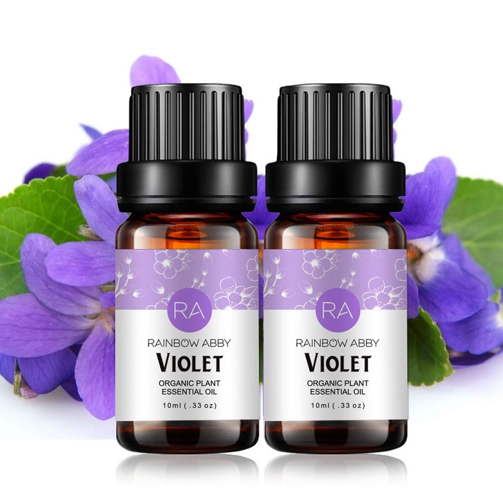 2-Pack Violet Essential Oil 100% Pure Oganic Plant Natrual Flower Essential Oil for Diffuser Message Skin Care - 10ML