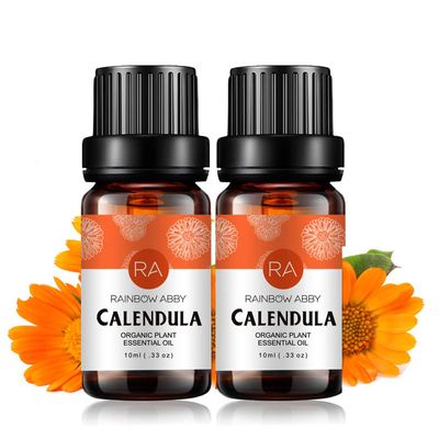 2-Pack Calendula Essential Oil 100% Pure Oganic Plant Natrual Flower Essential Oil for Diffuser Message Skin Care - 10ML
