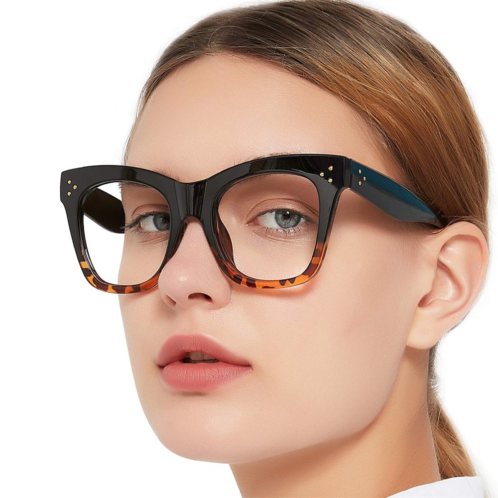 MARE AZZURO Oversized Reading Glasses Women Trendy Large Readers 0 1.00 1.25 1.50 1.75 2.00 2.25 2.50 2.75 3.00 3.50 4.00 5.00 6.00 (Brown, 2.5)