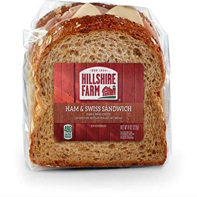 Hillshire Farm Ham and Swiss Sandwich, 0.5 Pound -- 10 per case