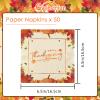 Gatherfun Thanksgiving Party Supplies Maple Leaves Disposable Paper Napkins for Thanksgiving Dinner Party Fall Party Decorations 50 Pack view 2