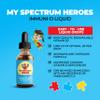 My Spectrum Heroes - Immuni-D Liquid Vitamin D3 Supplement, 1000 IU Per Serving, Gluten-Free, Tasteless Vitamin Liquid, Aids in Mineral Absorption for Kids & Adult - 1 FI oz (30 mL) view 2