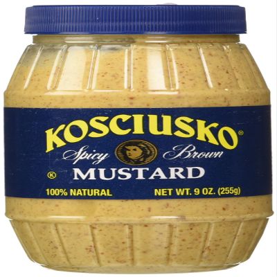 Kosciusko Spicy Brown Mustard, 9 oz - PACK OF 2