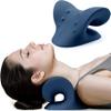 RESTCLOUD Neck and Shoulder Relaxer, Cervical Traction Device for TMJ Pain Relief and Cervical Spine Alignment, Chiropractic Pillow, Neck Stretcher (Dark Blue) view 1