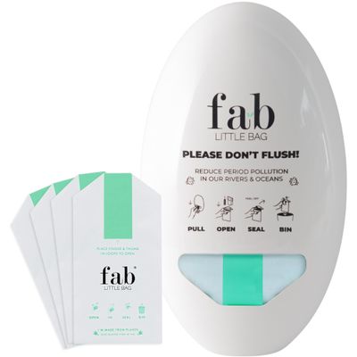 Fab Little Bag Feminine Hygiene Disposable Bags Set for Tampons and Sanitary Pads, Feminine Care Products Kit, Comes with 100 Bags and the Dispenser