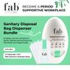 Fab Little Bag Feminine Hygiene Disposable Bags Set for Tampons and Sanitary Pads, Feminine Care Products Kit, Comes with 100 Bags and the Dispenser view 2