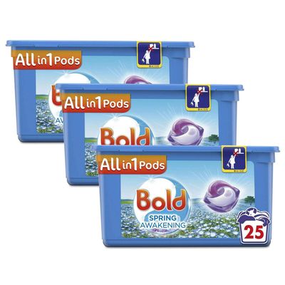 Bold All-in-1 Pods Washing Liquid Capsules Spring Awakening 25 Washes