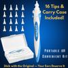 Smart Swab Spiral Ear Cleaner  Patented Reusable Ear Wax Removal Tool with 16 Soft Silicone Replacement Tips & Portable Case | Safe, Painless QGrips-Style Earwax Remover for Adults & Family view 2