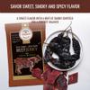 Aufschnitt Grass Fed Beef Jerky - Low Sodium, Certified Kosher - Made in USA - Keto Friendly - 5 Pack, Sweet Chipotle view 2