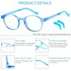 ANDWOOD Blue Light Glasses Kids Girls Boys Computer Gaming Anti Blue Ray Age3-12 Unbreakable TR90 Frame With Case Blue view 3