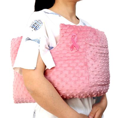 rainbowstar Mastectomy Chest Pillow for Breast Cancer Surgery Lumpectomy Reconstruction Chest Healing Protector Post-Surgery Recovery Support Patient Care (Pink)