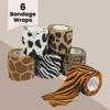 Zodaca Vet Wrap Rolls - Pet & Dog First Aid Tape - Self-Adherent Support Bandage Wrap - Animal Print Bandages - 6 Rolls, 2 in x 15 ft view 4