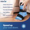 REVIX Ankle Ice Pack Wrap for Foot Pain Relief and Feet Injuries, Reusable Gel Ice Cold Packs for Achilles Tendonitis, Plantar Fasciitis, Sprained Ankles and Heels view 4