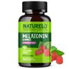 NATURELO Melatonin Gummies  Non-GMO, Gluten-Free, Soy Free - Strawberry Flavor - Gentle Sleep Supplement - 90 Vegetarian Gummies view 1