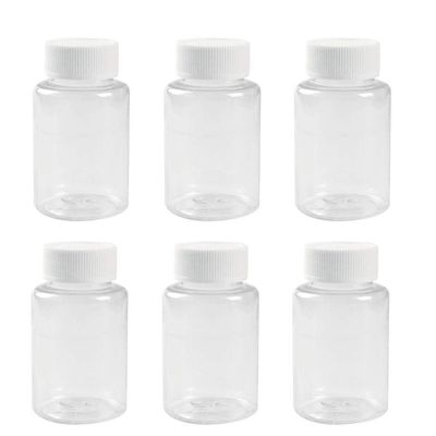 12Pcs 100ml 3.4oz Clear Plastic Bottles with White Screw Caps Empty Portable Liquid Solid Storage Containers for Travel Refillable Cosmetic Toiletry Chemical Dispense