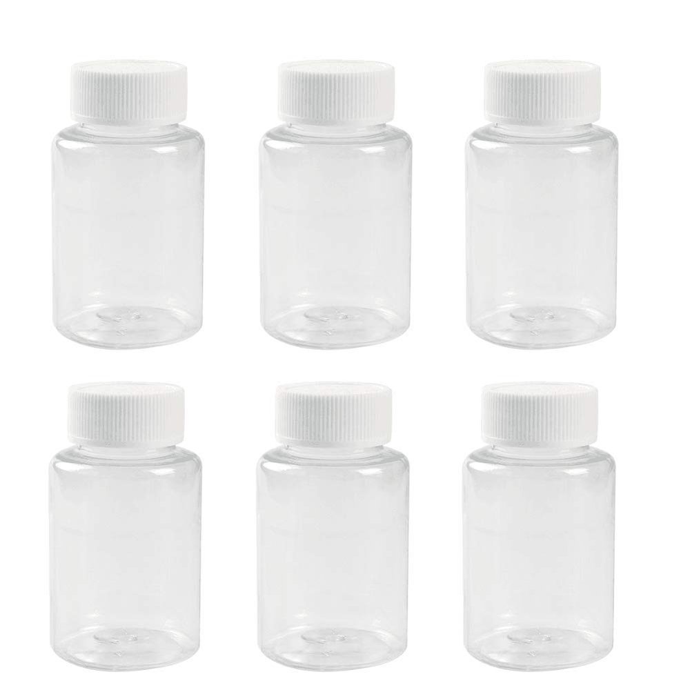 12Pcs 100ml 3.4oz Clear Plastic Bottles with White Screw Caps Empty Portable Liquid Solid Storage Containers for Travel Refillable Cosmetic Toiletry Chemical Dispense