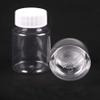 12Pcs 100ml 3.4oz Clear Plastic Bottles with White Screw Caps Empty Portable Liquid Solid Storage Containers for Travel Refillable Cosmetic Toiletry Chemical Dispense view 3