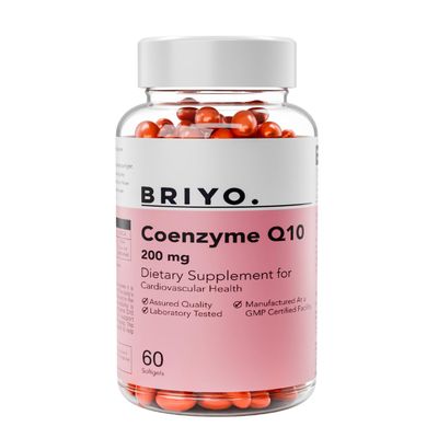 Briyosis Coenzyme Q10(Coq10) 200 Mg-60 Softgels-Formulated to Provide Superior Absorption Antioxidant Heart Health Boost Energy Supplement High Strength Healthy for Men/Women