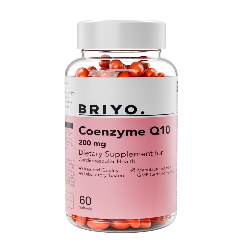 Briyosis Coenzyme Q10(Coq10) 200 Mg-60 Softgels-Formulated to Provide Superior Absorption Antioxidant Heart Health Boost Energy Supplement High Strength Healthy for Men/Women