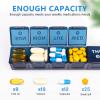 2-Pack Weekly Large Pill Organizer for Travel, 7 Day Pill Boxes and Organizer, Big Compartments Pill Case AM PM,14 Day XL Medication Organizer Dispenser for Fish Oils, Vitamin Holder Supplement view 2