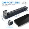 2-Pack Weekly Large Pill Organizer for Travel, 7 Day Pill Boxes and Organizer, Big Compartments Pill Case AM PM,14 Day XL Medication Organizer Dispenser for Fish Oils, Vitamin Holder Supplement view 3