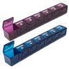 2-Pack Weekly Large Pill Organizer for Travel, 7 Day Pill Boxes and Organizer, Big Compartments Pill Case AM PM,14 Day XL Medication Organizer Dispenser for Fish Oils, Vitamin Holder Supplement