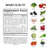 USDA Organic Superfood Greens [28 Powerful Ingredients] Natural Super Greens Capsules, Fruit and Veggie Supplement with Alfalfa, Beet Root and Ginger to Support Energy and Immunity, 60 Tablets view 2