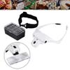 Head Magnifier Glasses with Light, 5 Lens Headset Magnifier for Jewelers Crafts Watch Repair Circuit Reading Aid view 3
