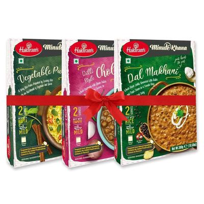 Haldirams Ready to Eat Choley, Pulao, Dal Makhani X 2 Pcs Each 300 g