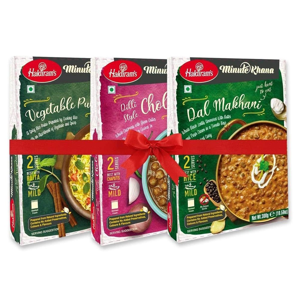 Haldirams Ready to Eat Choley, Pulao, Dal Makhani X 2 Pcs Each 300 g