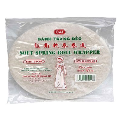 CAF Premium Spring Roll Wrapper, Rice Paper, Spring Roll Wrappers (25cm)