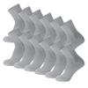 12 Pack of Mens Diabetic Quarter Length Athletic Sport Ankle Socks King Size (Gray, 13-16) view 1