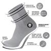 12 Pack of Mens Diabetic Quarter Length Athletic Sport Ankle Socks King Size (Gray, 13-16) view 3