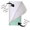 Bed Pad Washable Incontinence Underpad - Heavy Duty, Super Absorbent Waterproof Urinary Mattress Protector - Reusable Dry Bed Wetting Premium Protection for Seniors, Children 32x34 - 6 Pack Green 10oz view 3