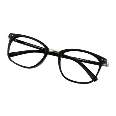 VisionGlobal Blue Light Blocking Glasses for Women/Men, Anti Eyestrain, Computer Reading, TV Glasses, Stylish Square Frame, Anti UV, Anti Glare(Black,+3.25 Magnification)