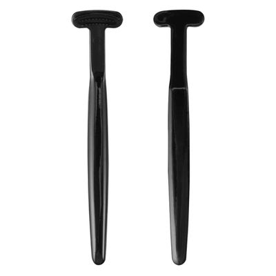 2pcs scraper Brush Cleaning Scraper for Fresher Breath in oral Seconds scraper (Black)