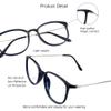 VisionGlobal Blue Light Blocking Glasses for Women/Men, Anti Eyestrain, Computer Reading, TV Glasses, Stylish Square Frame, Anti UV, Anti Glare(Navy,+0.25 Magnification) view 2