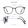 VisionGlobal Blue Light Blocking Glasses for Women/Men, Anti Eyestrain, Computer Reading, TV Glasses, Stylish Square Frame, Anti UV, Anti Glare(Navy,+0.25 Magnification) view 3