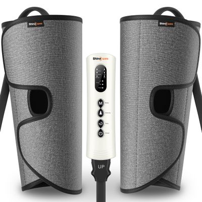 SHINE WELL Calf Massager for Circulation, Leg Compression Massager for Circulation and Pain Relief fsa with 3 Modes 3 Intensities 2 Timing, for Restless Legs Syndrome Relief