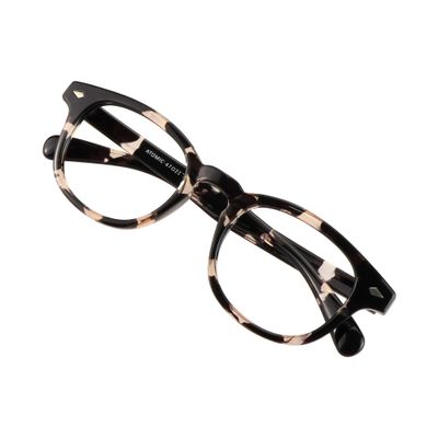 VisionGlobal Blue Light Blocking Glasses for Women/Men, Anti Eyestrain, Computer Reading, TV Glasses, Stylish Oval Frame, Anti UV, Anti Glare(Clear Black,+0.25 Magnification)