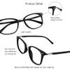 VisionGlobal Blue Light Blocking Glasses for Women/Men, Anti Eyestrain, Computer Reading, TV Glasses, Stylish Square Frame, Anti UV, Anti Glare(Black,+3.50 Magnification) view 2