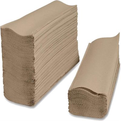 (1000 PCS-BRPN) Disposable Paper Napkins Tabletop Serving Napkins To go 2-ply Tall Fold Brown
