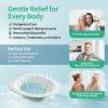 RUGUO Sitz Bath for Toilet Seat - Yoni Steam Seat - Sitz Bath for Hemorrhoids and Postpartum Care - Portable Bidet BPA Free - Foldable Basin for Epsom Salt Soak - Green view 3