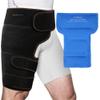 LotFancy Hip Brace with Hot Cold Pack, Hip Ice Pack Wrap for Women and Men, Groin Compression Wrap for Sciatica, Pulled Hamstring, Arthritis, Thigh Injuries, Bursitis Pain Relief view 1