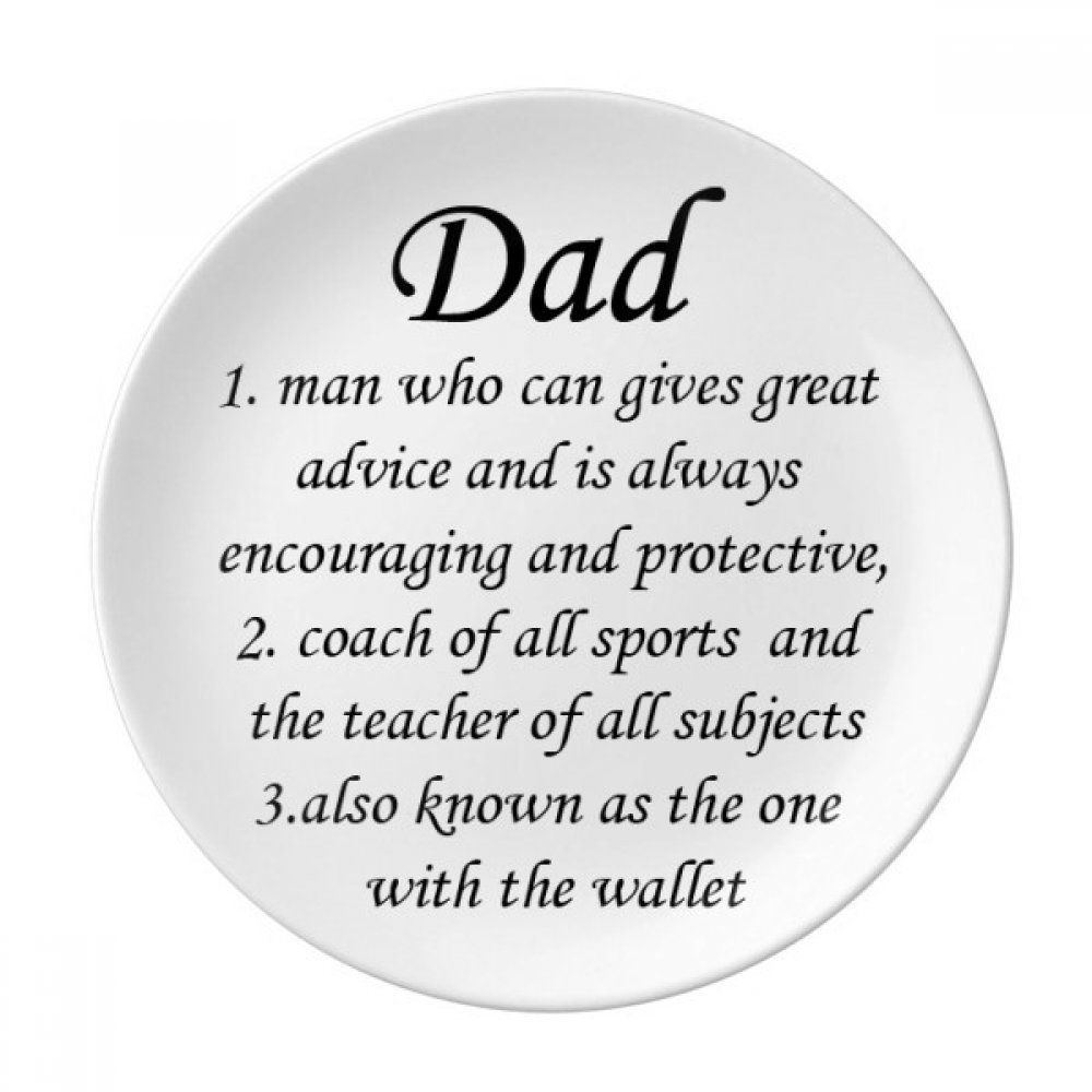 Encouraging Dad Festival Quote Plate Decorative Porcelain Salver Tableware Dinner Dish