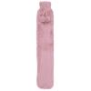 Extra Long Slim Hot Water Bottle Faux Fur Cover Thermotherapy Pain Relief 72cm Blush Pink view 1