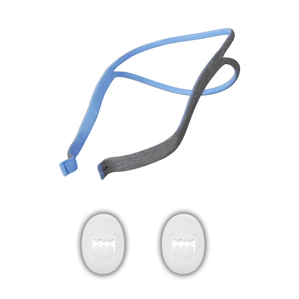 62935 Air Fit P10 Headgear Assembly for Resmed,replacment cpap airfit p10Nasal Pillow mask Headgear Strap Blue